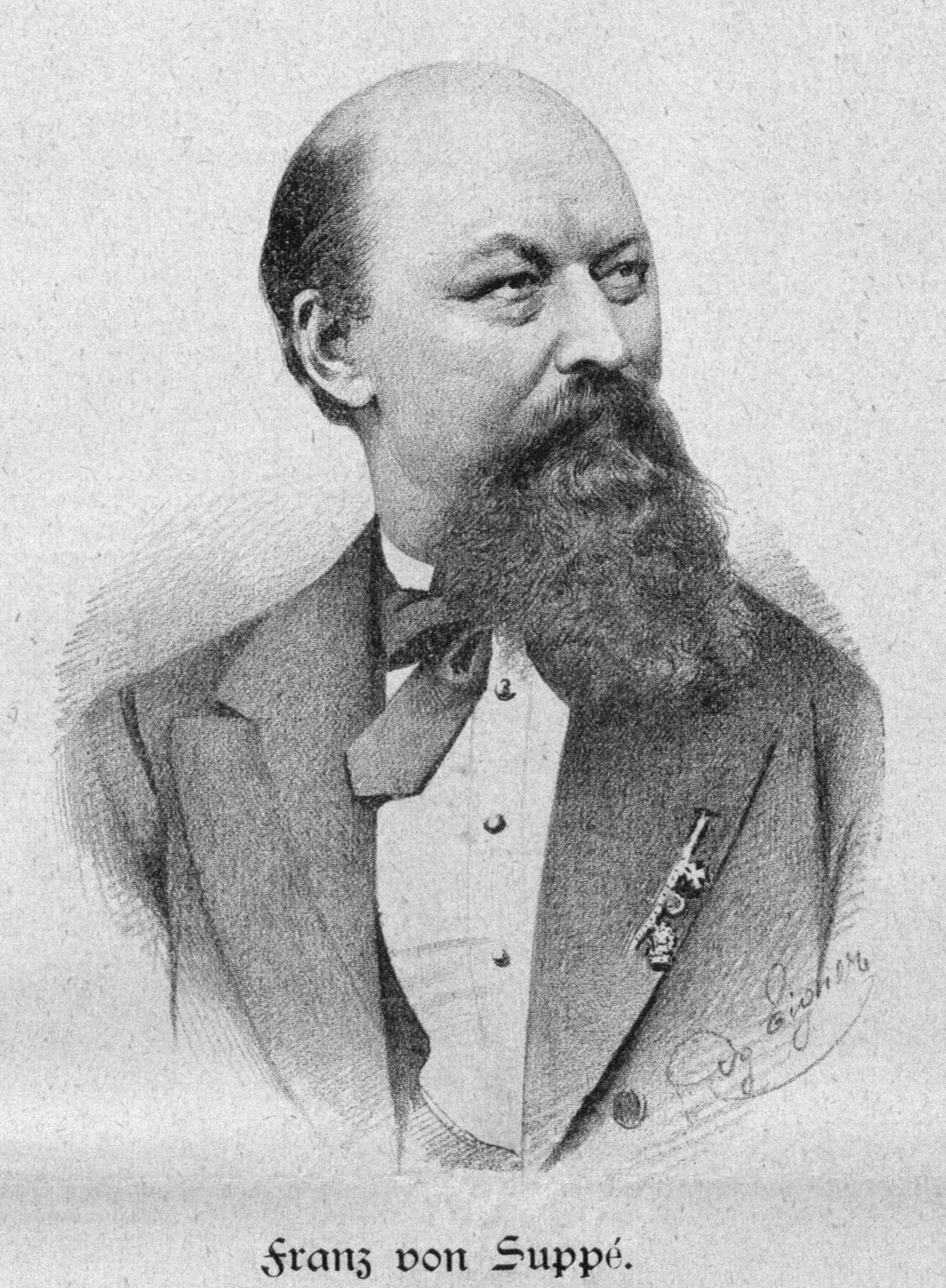 Franz von Suppé, Zeichnung von Ignatz Eigner