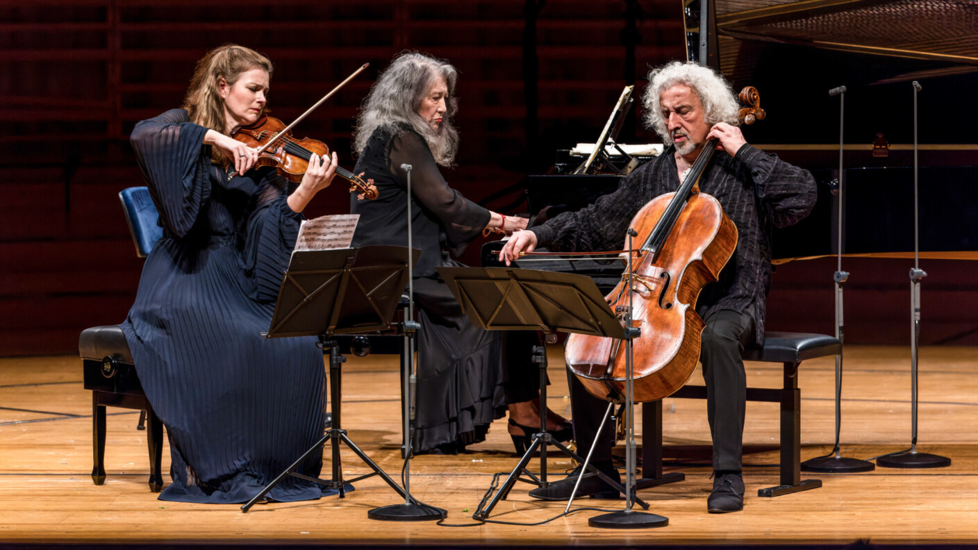 Eingespieltes Trio: Janine Jansen, Martha Argerich und Mischa Maisky