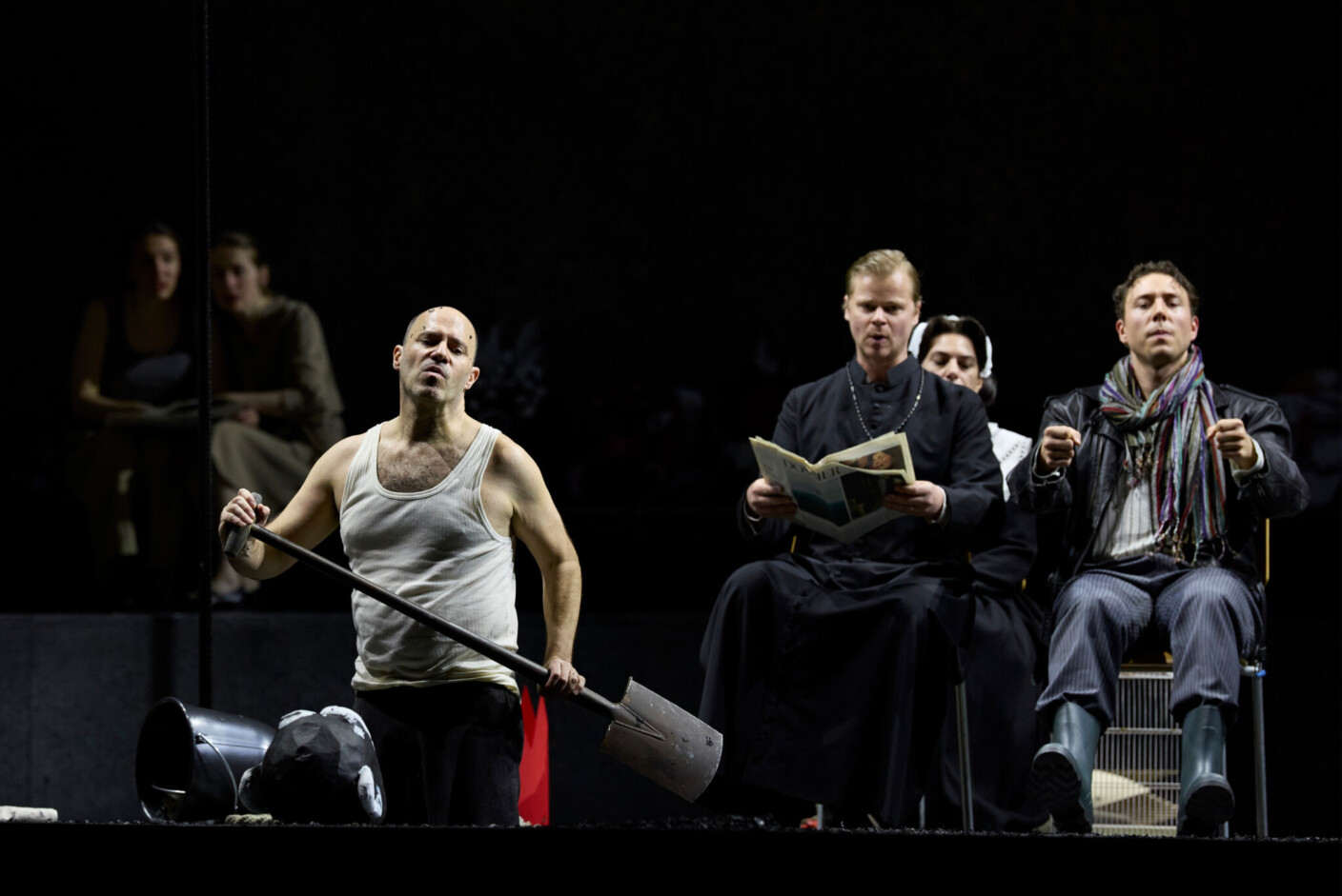 Szenenbild aus Beat Furrers „Das große Feuer“ am Opernhaus Zürich